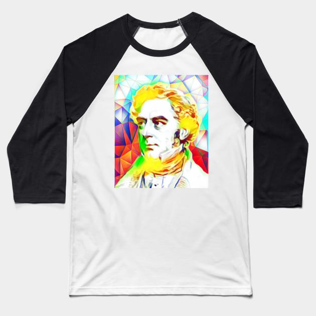 Robert Stephenson Colourful Portrait | Robert Stephenson Artwork 11 Baseball T-Shirt by JustLit